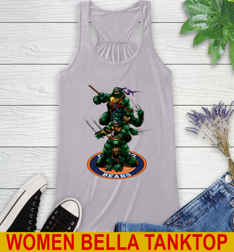 NFL Football Chicago Bears Teenage Mutant Ninja Turtles Shirt Racerback Tank 6 NFL Football Chicago Bears Teenage Mutant Ninja Turtles Shirt Racerback Tank - Image 6