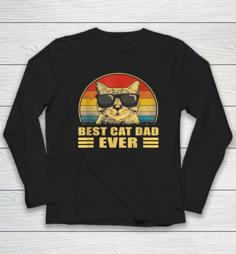 Best Cat Dad Ever Bump Fit Father's Day Gift Daddy Long Sleeve T-Shirt