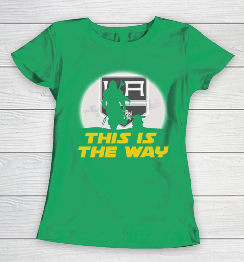 Los Angeles Kings NHL Ice Hockey Star Wars Yoda And Mandalorian This Is The Way Women's T-Shirt 5