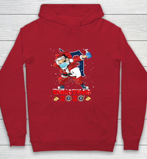 Detroit Tigers Funny Santa Claus Dabbing Christmas 2020 MLB Youth Hoodie 7