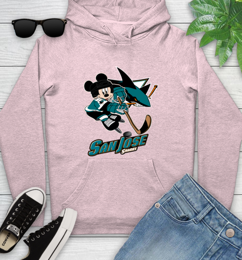 NHL San Jose Sharks Mickey Mouse Disney Hockey T Shirt Youth Hoodie 10