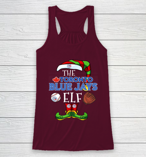 Toronto Blue Jays Christmas ELF Funny MLB Racerback Tank 2