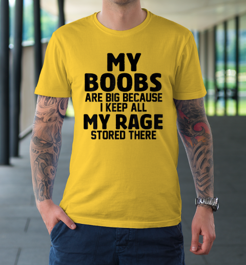 My Boobs Are Big Because I Keep All My Rage Stored There T-Shirt