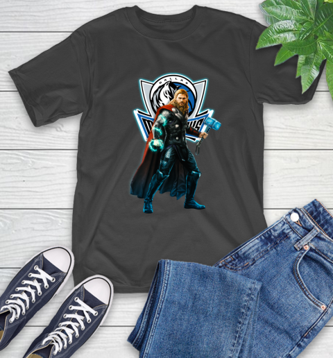 NBA Thor Avengers Endgame Basketball Dallas Mavericks T-Shirt 2