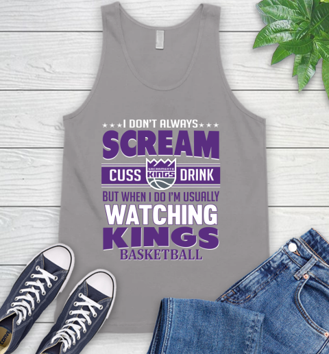 Sacramento Kings NBA Basketball I Scream Cuss Drink When I'm Watching My Team Tank Top 3