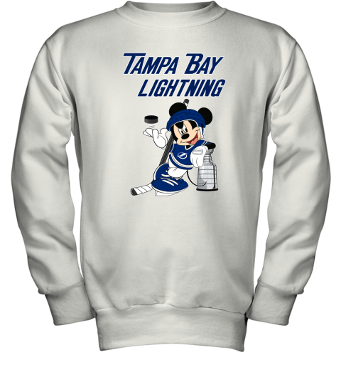 Mickey Tampa Bay Lightning With The Stanley Cup Hockey NHL Youth Sweatshirt