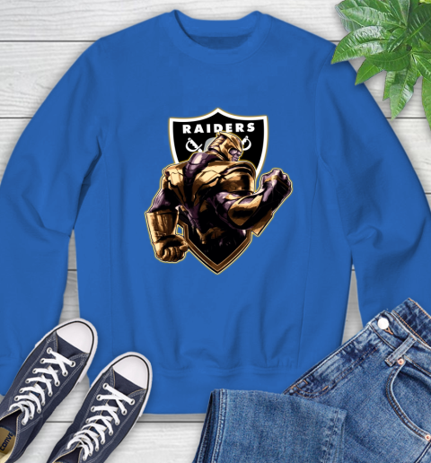 NFL Thanos Avengers Endgame Football Sports Oakland Raiders Sweatshirt 8