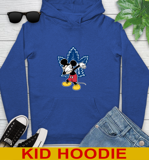 Toronto Maple Leafs NHL Hockey Dabbing Mickey Disney Sports Youth Hoodie 10