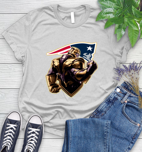 NFL Thanos Avengers Endgame Football Sports New England Patriots Women's T-Shirt