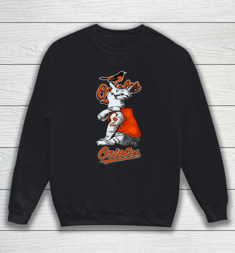 MLB Baseball My Cat Loves Baltimore Orioles Sweatshirt