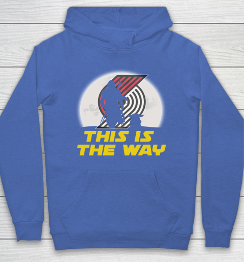 Portland Trail Blazers NBA Basketball Star Wars Yoda And Mandalorian This Is The Way Hoodie 6