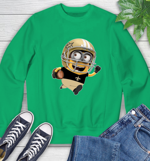 NFL New Orleans Saints Minions Disney Football Sports Sweatshirt 6