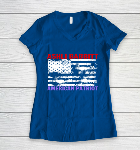 Sears Ashli Babbitt Shirt American Patriot Women's V-Neck T-Shirt 7