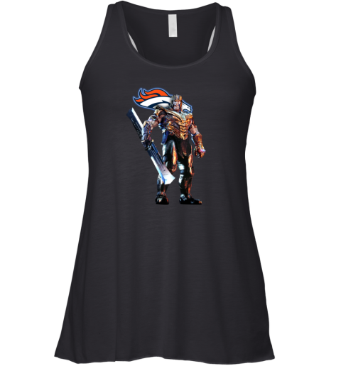 Denver Broncos NFL Football Iron Man Avengers American Flag Shirt