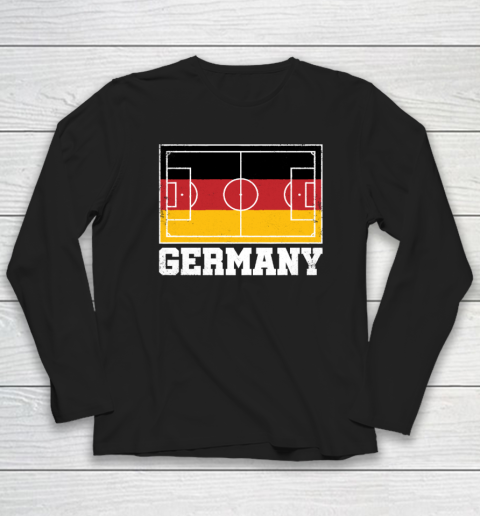 Germany Soccer Field Country Flag German Pride Long Sleeve T-Shirt