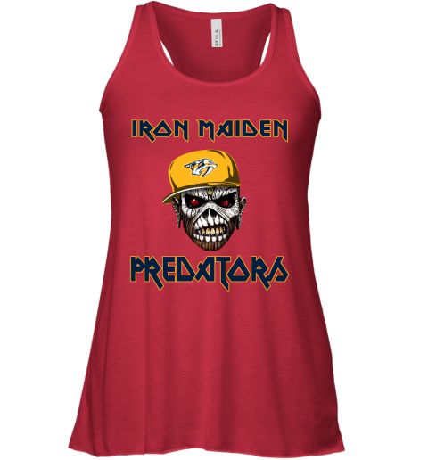NHL Nashville Predators Iron Maiden Rock Band Music Hockey Sports s7BwKoPyLCR flowy tank 32 95 151514 front red