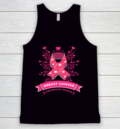 Breast Cancer Awareness Month Pink Ribbon Tank Top