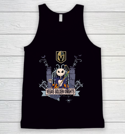 NHL Vegas Golden Knights Hockey Jack Skellington Halloween Tank Top