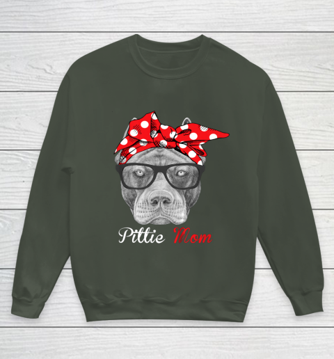 Dog Mom Shirt Pittie Mom Shirt for Pitbull Dog Lovers Mothers Day Youth Sweatshirt 8