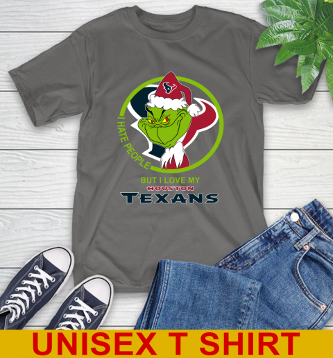 Houston Texans NFL Christmas Grinch I Hate People But I Love My Favorite Football Team T-Shirt 8
