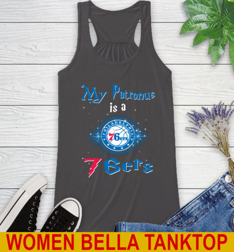 NBA Basketball Harry Potter My Patronus Is A Philadelphia 76ers Racerback Tank 10