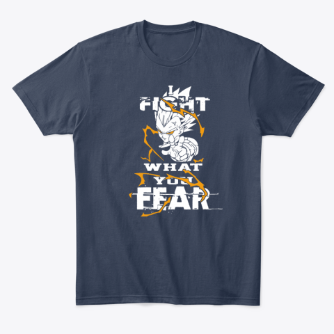 2x1o dragon ball vegeta ndash fight what you fear classic t shirt 2 front navy