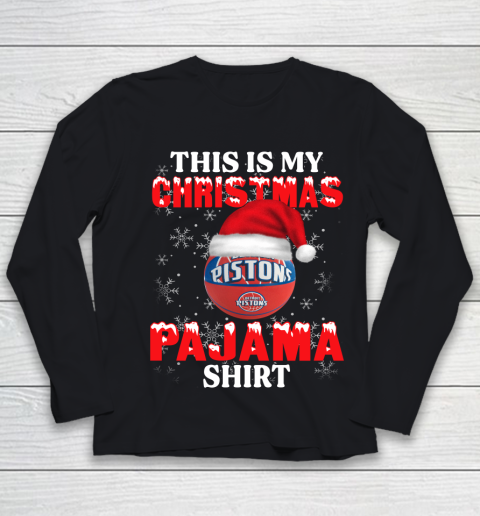 Detroit Pistons This Is My Christmas Pajama Shirt NBA Youth Long Sleeve