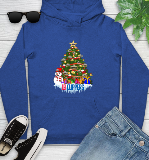 LA Clippers Merry Christmas NBA Basketball Sports Youth Hoodie 9