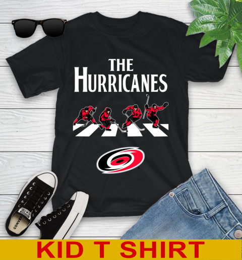 NHL Hockey Carolina Hurricanes The Beatles Rock Band Shirt Youth T-Shirt