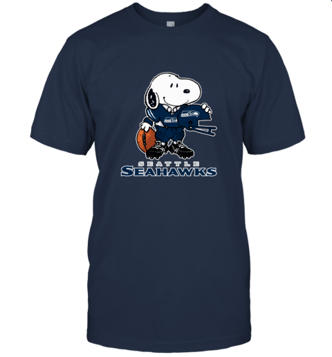 Snoopy Peanuts Seattle Seahawks Christmas 80s T Shirt 