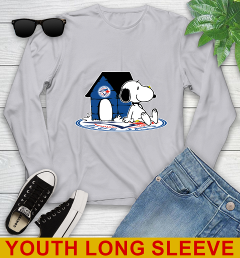 MLB Baseball Toronto Blue Jays Snoopy The Peanuts Movie Shirt Youth Long Sleeve 6