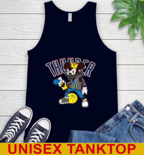 Oklahoma City Thunder NBA Basketball Mickey Peace Sign Sports Tank Top 3