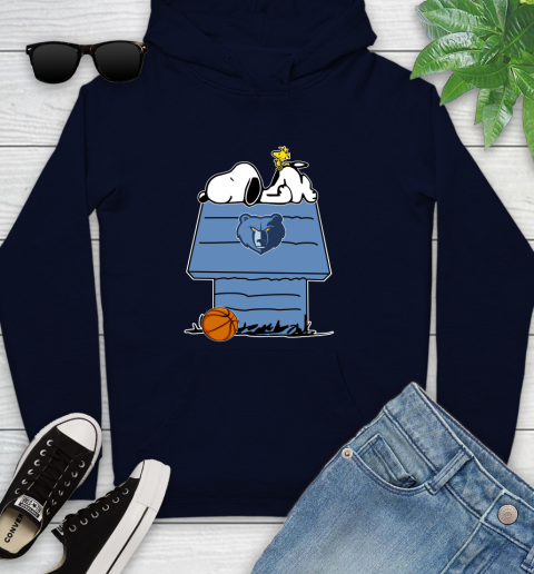 Memphis Grizzlies NBA Basketball Snoopy Woodstock The Peanuts Movie Youth Hoodie 4