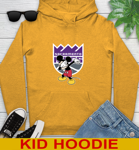 Sacramento Kings NBA Basketball Dabbing Mickey Disney Sports Youth Hoodie 3