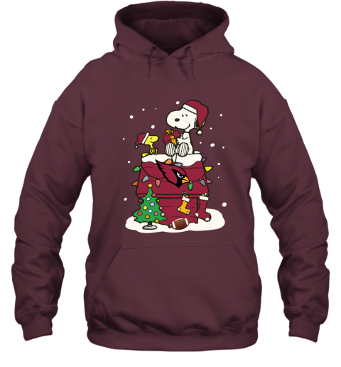 etci a happy christmas with arizona cardinals snoopy hoodie 23 front maroon