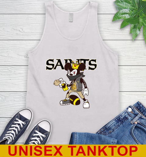 New Orleans Saints NFL Football Mickey Peace Sign Sports Tank Top