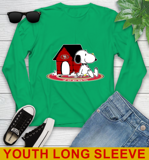 NFL Football San Francisco 49ers Snoopy The Peanuts Movie Shirt Youth Long Sleeve 7