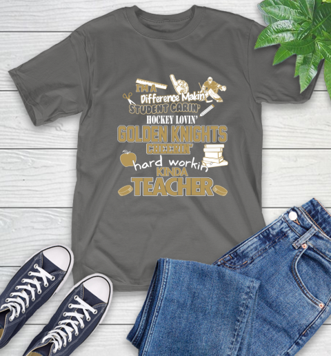 Vegas Golden Knights NHL I'm A Difference Making Student Caring Hockey Loving Kinda Teacher T-Shirt 10