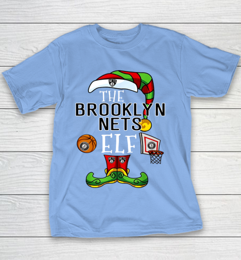 Brooklyn Nets Christmas ELF Funny NBA Youth T-Shirt 8