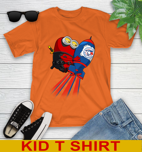 MLB Baseball Toronto Blue Jays Deadpool Minion Marvel Shirt Youth T-Shirt 8