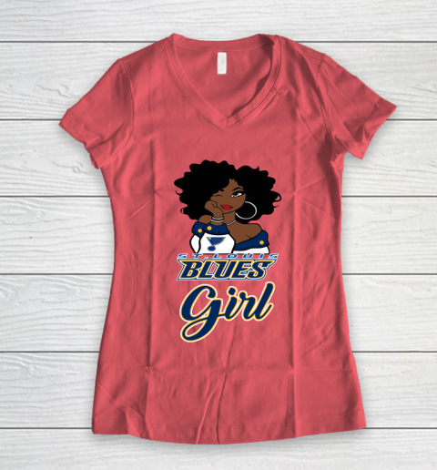St.Louis Blues Girl NHL Women's V-Neck T-Shirt 6