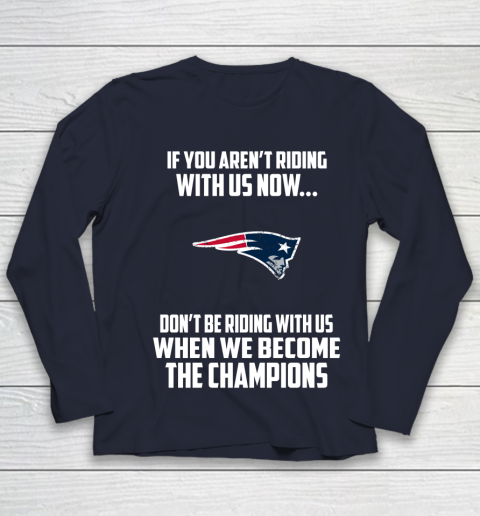 NFL New England Patriots Football We Become The Champions Youth Long Sleeve 2