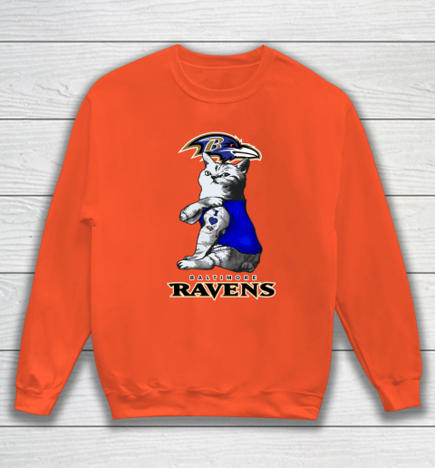 NFL Football My Cat Loves Baltimore Ravens Sweatshirt 3