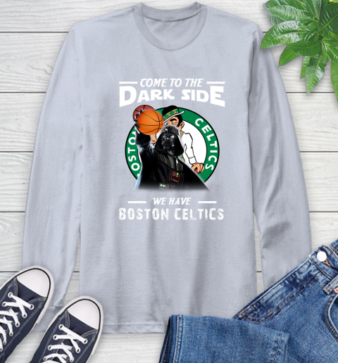 NBA Come To The Dark Side We Have Boston Celtics Star Wars Darth Vader Basketball Long Sleeve T-Shirt 6
