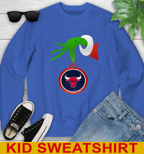 Chicago Bulls Grinch Merry Christmas NBA Basketball Youth Sweatshirt 7