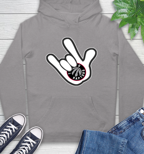 Toronto Raptors NBA Basketball Mickey Rock Hand Disney Hoodie 6