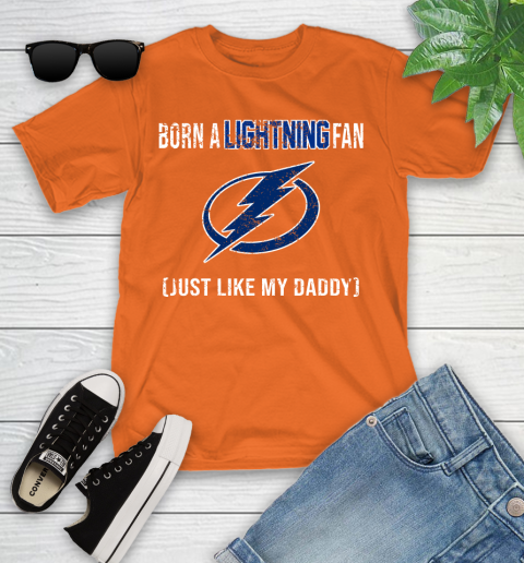 NHL Tampa Bay Lightning Hockey Loyal Fan Just Like My Daddy Shirt Youth T-Shirt 8