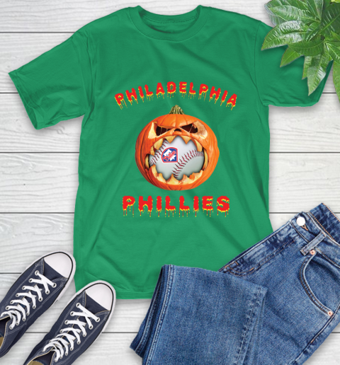 MLB Philadelphia Phillies Halloween Pumpkin Baseball Sports T-Shirt 7