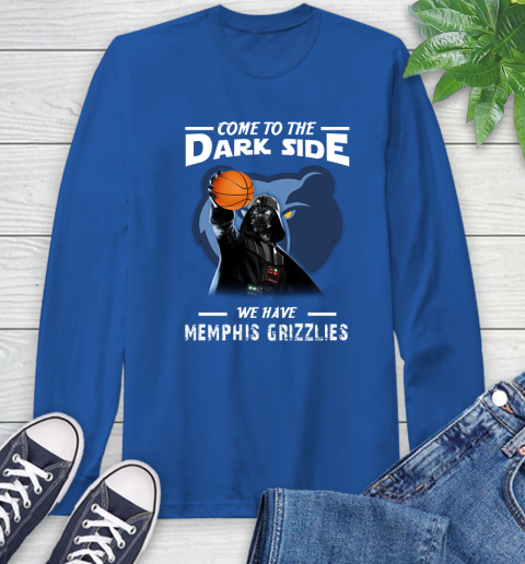 NBA Come To The Dark Side We Have Memphis Grizzlies Star Wars Darth Vader Basketball Long Sleeve T-Shirt 10