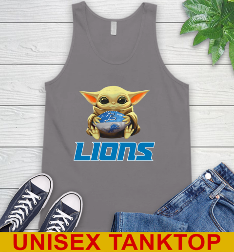NFL Football Detroit Lions Baby Yoda Star Wars Shirt Tank Top 7